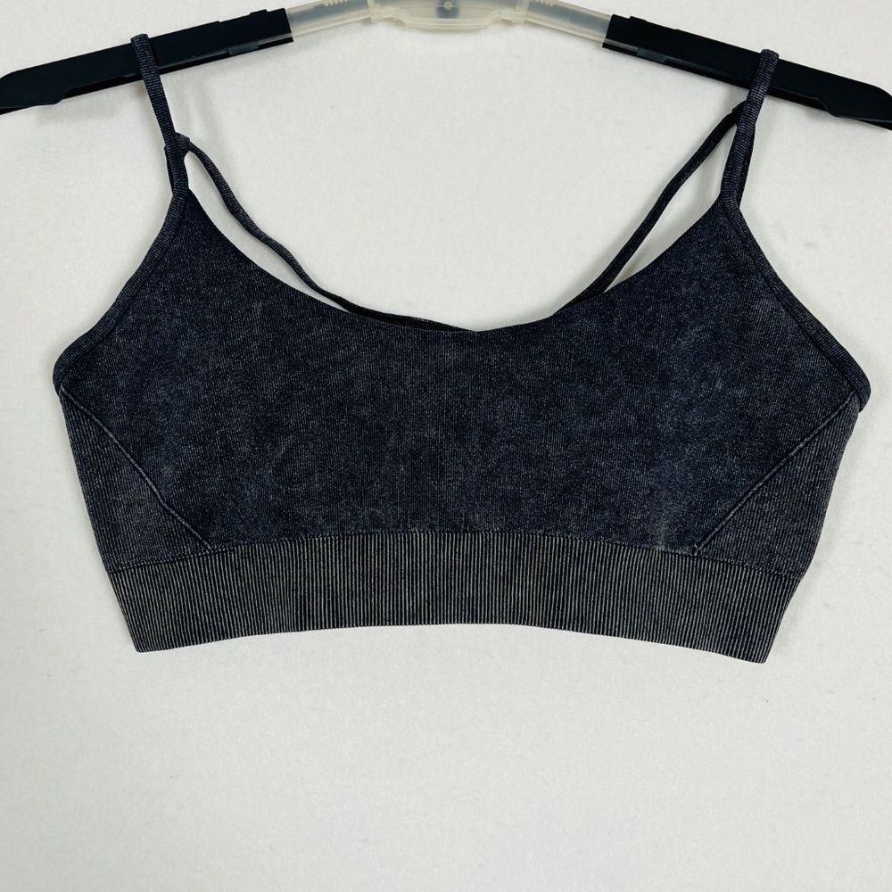 Colloseum Sports Yoga Sports Bra Ribbed Blue - Tags removed